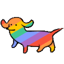 rainbow dog Slack emoji