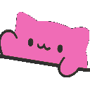 meow pink bongo wave Slack emoji