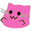 meow pink hug Slack emoji