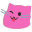 meow pink wink Slack emoji