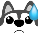 husky sweat Slack emoji