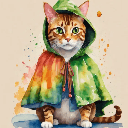 cat with frog hood Slack emoji