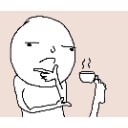 guy holding a tea cup with a foot meme 2 Slack emoji