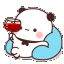 drinking wine Slack emoji