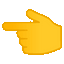 point around Slack emoji