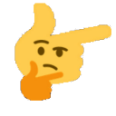 thinking hand Slack emoji
