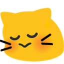 meow blush Slack emoji