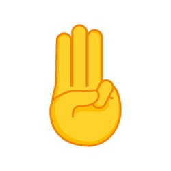 3 finger salute Slack emoji