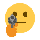 pointing gun at you Slack emoji