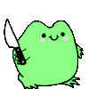 frog knife Slack emoji