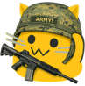 meow yes sir rifle army Slack emoji