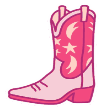 cowboy boot pink Slack emoji