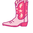 cowboy boot pink jam Slack emoji
