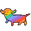 rainbow dog Slack emoji