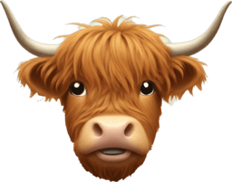 highland cow face Slack emoji