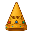 dunce crown Slack emoji