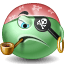 pirate green Slack emoji