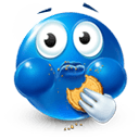 eat blue Slack emoji