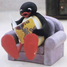 pingu reading Slack emoji