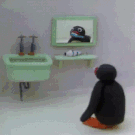 pingu brush teeth Slack emoji
