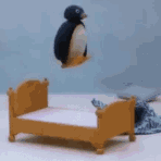 pingu jumping on bed Slack emoji