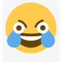 haha but cry Slack emoji