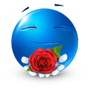 blue love rose Slack emoji