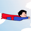superman flying Slack emoji