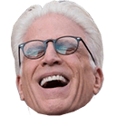 michael laughing good place Slack emoji