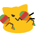 meow maracas Slack emoji