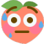 peach flushed Slack emoji