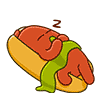 hotdog sleeping Slack emoji