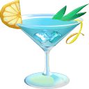 cocktail blue Slack emoji