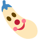 clown eggplant Slack emoji