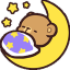 bear moon sleep Slack emoji