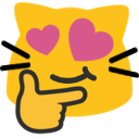 meow puffyhearteyesthink Slack emoji