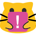 meow exclamationpoint Slack emoji