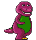 barney walk Slack emoji