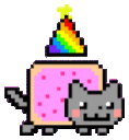 nyancat birthday Slack emoji