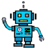 robot blue Slack emoji