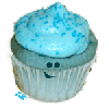 blue cupcake Slack emoji