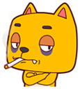 cat smoking Slack emoji