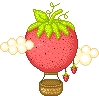strawberry airballoon Slack emoji