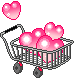 shopping cart hearts Slack emoji