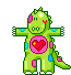 dinosaur love Slack emoji