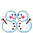snowmen kiss Slack emoji