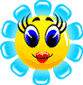 wink flower Slack emoji