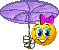 girl umbrella Slack emoji