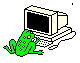 frog computer Slack emoji