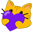 meow purpleheart Slack emoji